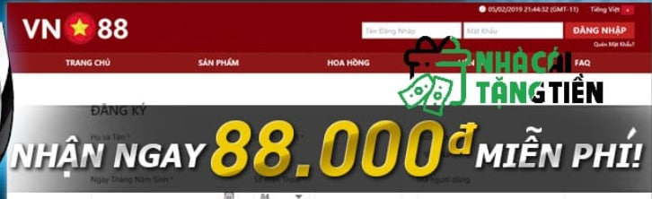 Khuyến mãi VN88 – Nhận ngay 88.000 đồng khi xác minh tài khoản
