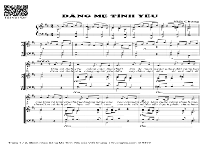 Tải Sheet Nhạc Mẹ Yêu Phương Uyn Dễ Dàng Đánh Piano