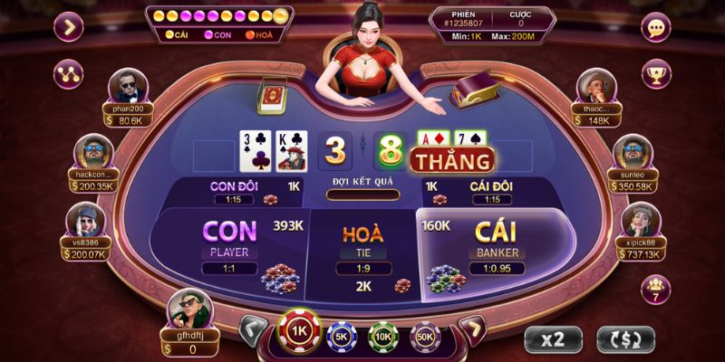 Tiền thưởng chuỗi Baccarat: 188888