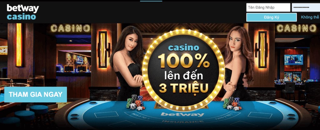 Betway đăng ký game nhận khuyến mãi trải nghiệm 100%