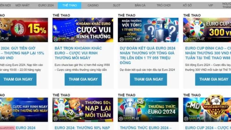 W88 khuyến mãi lên tới 1 triệu