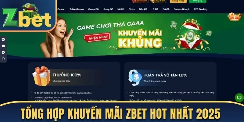 Khuyến mãi Zbet – Tận hưởng khuyến mãi siêu hot